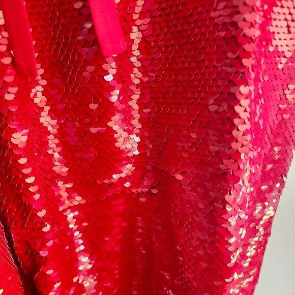 NWT Le Superbe from Anthropologie Kaia Botanica Sequin Midi Dress, Red, Size 8 - Picture 14 of 15
